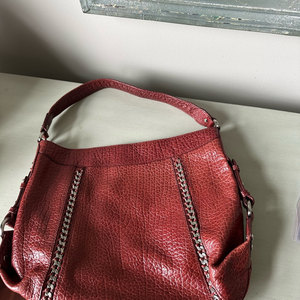 Kenneth Cole pebbled genuine leather shoulder bag purse
